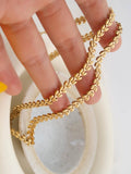 Vern 18K Gold Non-Tarnish Classic Wheat Chain