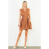Polka Dot Zipper Midi Dress