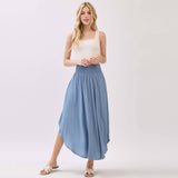 Smocked Waist Flowy Skirt - VNS16762