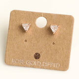 Mini Triangle Stud Earrings: G