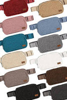 C.C Sherpa Fanny Pack: Light Gray