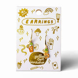 Bloody Mary Earrings - Gold Statement Alcohol Jewelry