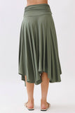 SOLID HANDKERCHIEF HEMLINE SKIRT - VGS800023