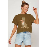 CHEETAH GRAPHIC CROP TOP