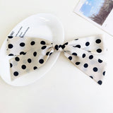 Polka Dot Ribbon Bow French Barrette Clip