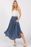 Smocked Waist Flowy Skirt - VNS16762