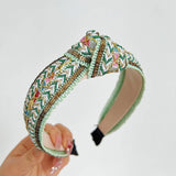 Western Boho Embellished Woven Knot Headband