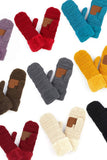 C.C Solid Color Knitted Mitten Gloves