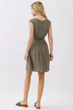SURPLICE SMOCKED WAIST MINI DRESS - VJD400097