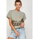 WILD HORSES DESERT  GRAPHIC CROP TOP