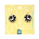 Black Daisy Dainty Dangle Earrings - Wholesale