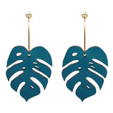 Monstera Hoop Earrings