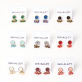 Kimberly Enamel Earring Leaf Green