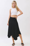 SOLID HANDKERCHIEF HEMLINE SKIRT - VGS800023