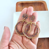 Georgia Earrings - Rainbow Glitter // Jewelry, Holiday