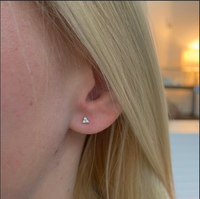 Silver 3 Gem Micro Studs