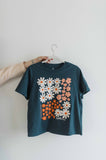 See the good flower | vintage navy crop