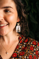 Neutral Moth Earrings