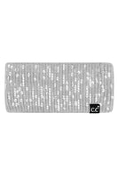 C.C All Over Clear Sequin Headwrap: Black