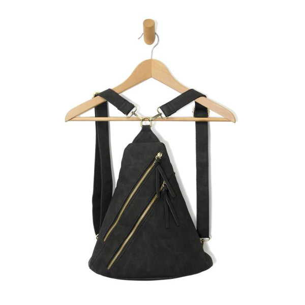 Peyton double zip convertible sling backpack
