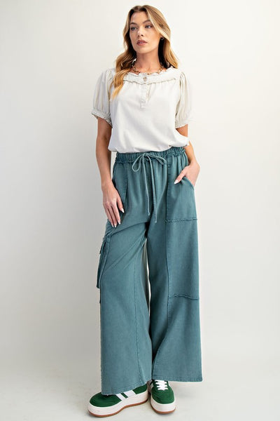 Mineral Washed Terry Knit Pants