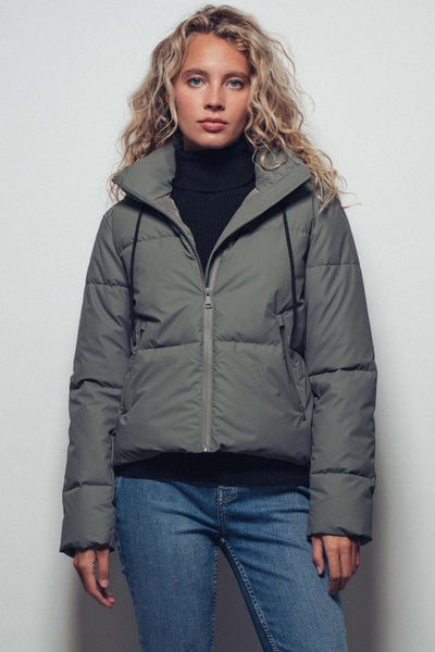 Zip-up Hooded Puffer Winter Jacket