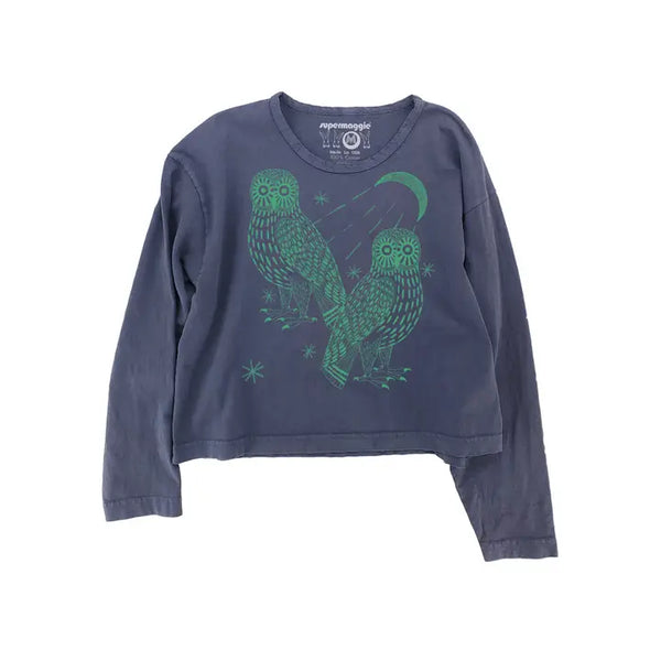Owls Lauren Heavyweight Long Sleeve Crop Tee