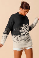 Christmas Fluffy Snowflake Sweater Top (Two Color Options)