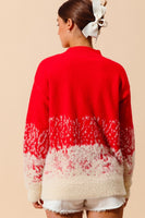 Christmas Fluffy Snowflake Sweater Top (Two Color Options)
