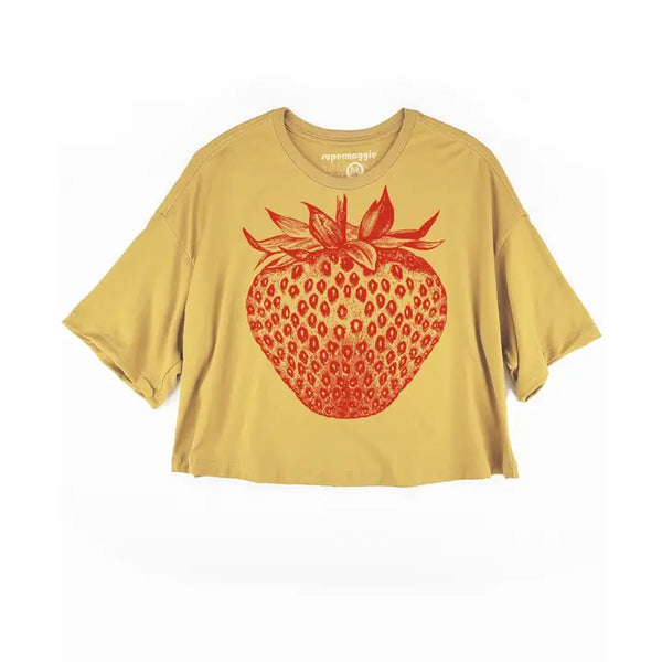 Strawberry Clover Crop Tee