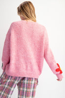 Daisy Pattern Knit Sweater Pullover