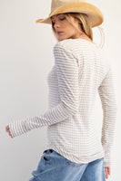 Thermal Mix Button Front Henley Top- Two Color Variants Available