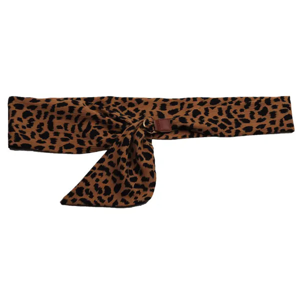 Cheetah Print Tie-On Scarf Belt