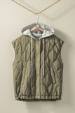 Quilted Western Vest With Hoodie