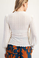 Textured Lace Fitted Top