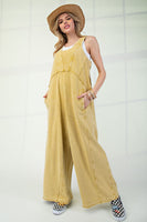 Washed Soft Terry Knit Jumpsuit