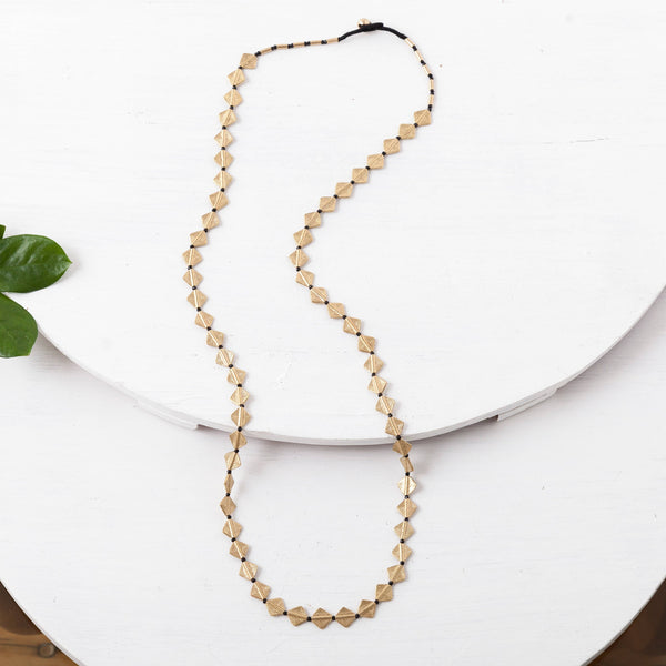 Diamond Disc Necklace, Long