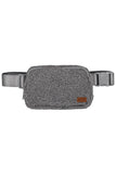 C.C Sherpa Fanny Pack: Light Gray