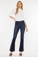 Petite High Rise Button Fly Flare - KC7348D