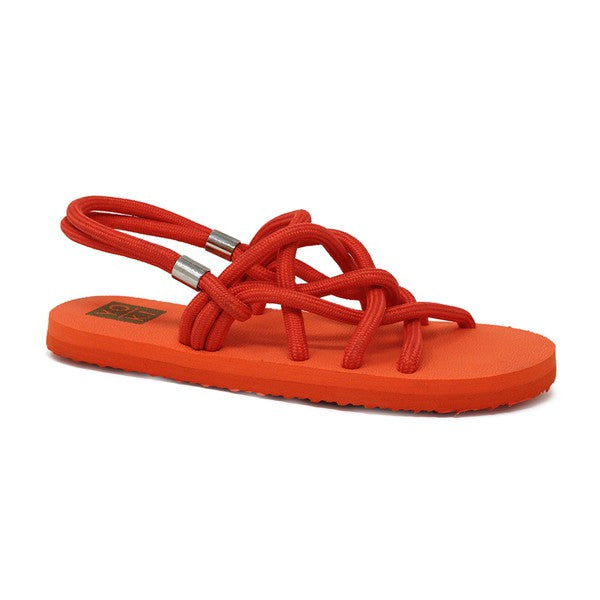 WOMENS ELASTIC STRAP FLAT SPORTY SANDALS PIA