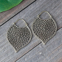 Gold Brass cutout earring
