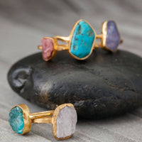 Gold Plated Apatite ring