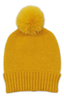 Solid Color Knit Beanie with Pom