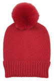 Solid Color Knit Beanie with Pom