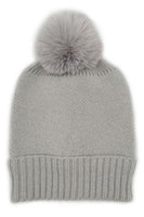 Solid Color Knit Beanie with Pom