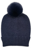 Solid Color Knit Beanie with Pom