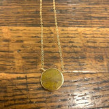 Ocean Jasper Gold Edge Necklace