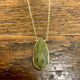 Ocean Jasper Gold Edge Necklace