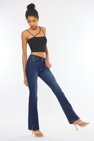 HIGH RISE SIDE SLIT BOOTCUT-KC20001D