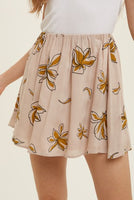 Floral Mini Lined Skirt (2 colors)